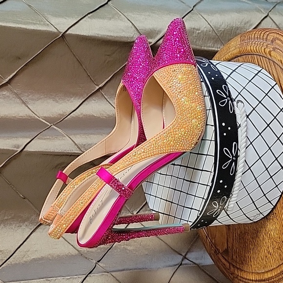 NWOT- Betsey Johnson ‘SB-Rocky’ Crystal Embellished Slingbacks - Picture 5 of 10